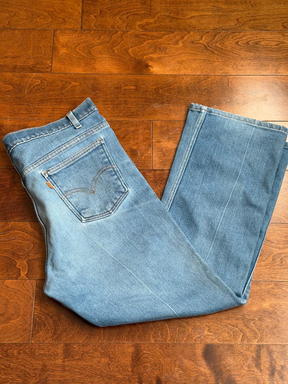 Vtg 80s Levi's 517 Orange Tab Bootcut Jeans Mens 40x30 Distressed USA
